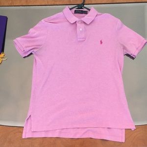Used size medium pink Ralph Lauren polo shirt
